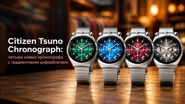 Citizen Tsuno Chronograph: четыре новых хронографа с градиентными циферблатами